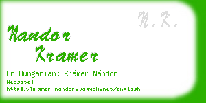 nandor kramer business card